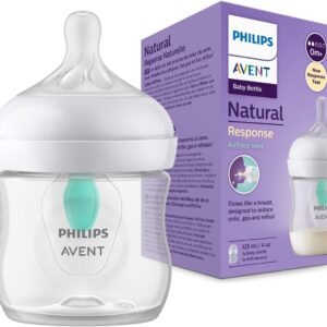 biberon philips avent natural response 125ml con valvola airfree, senza bpa neonati 0+ mesi